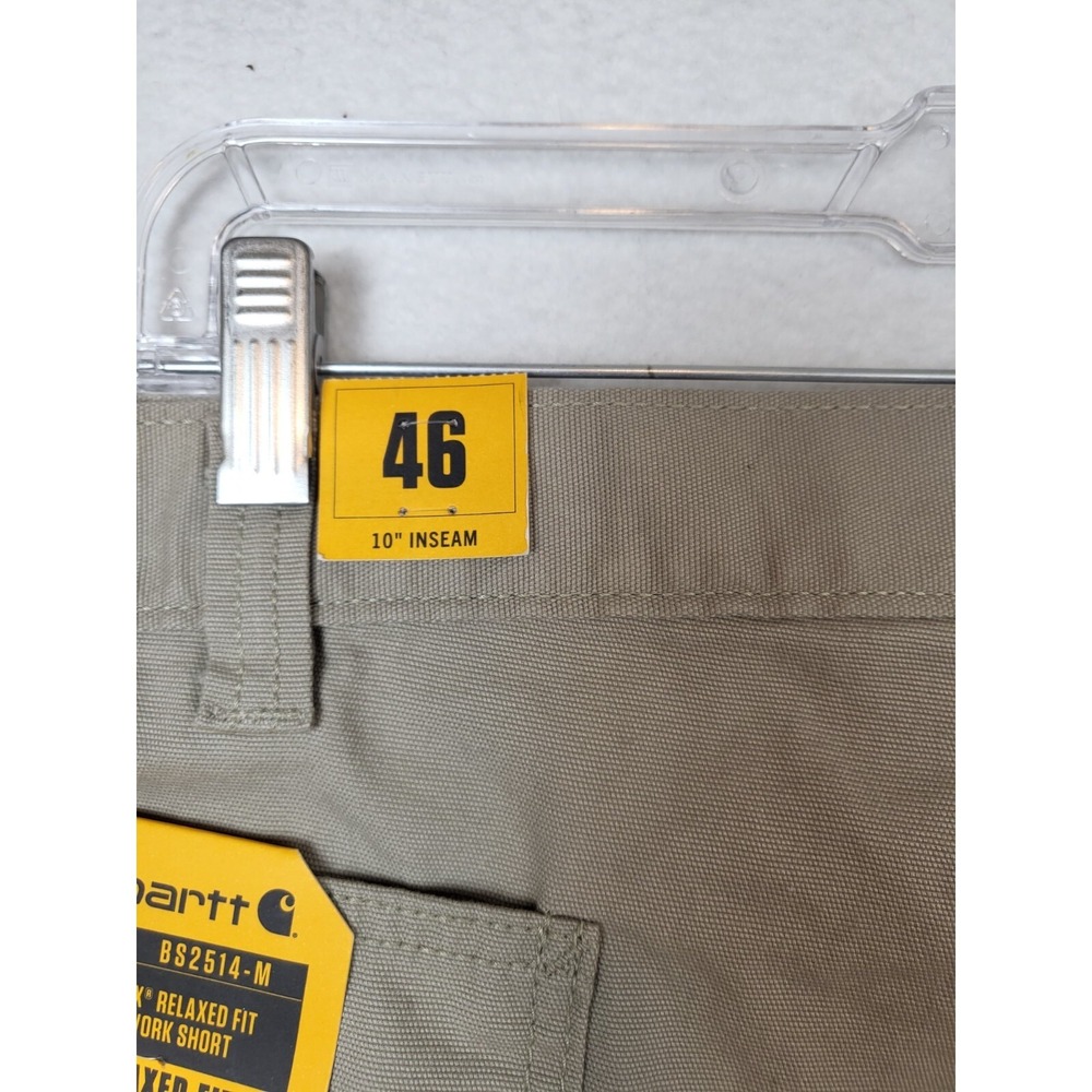 Carhartt Rugged Flex Relaxed Fit KHAKI Canvas Work Shorts BS2514-M Size 46 - Picture 5 of 7